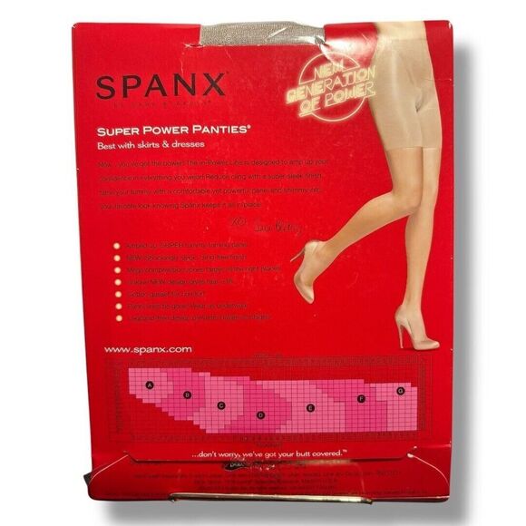 Spanx F Nude Super Power Panties 915 Mid-Thigh Shaper Tummy Control Shorts NWT - Picture 8 of 9